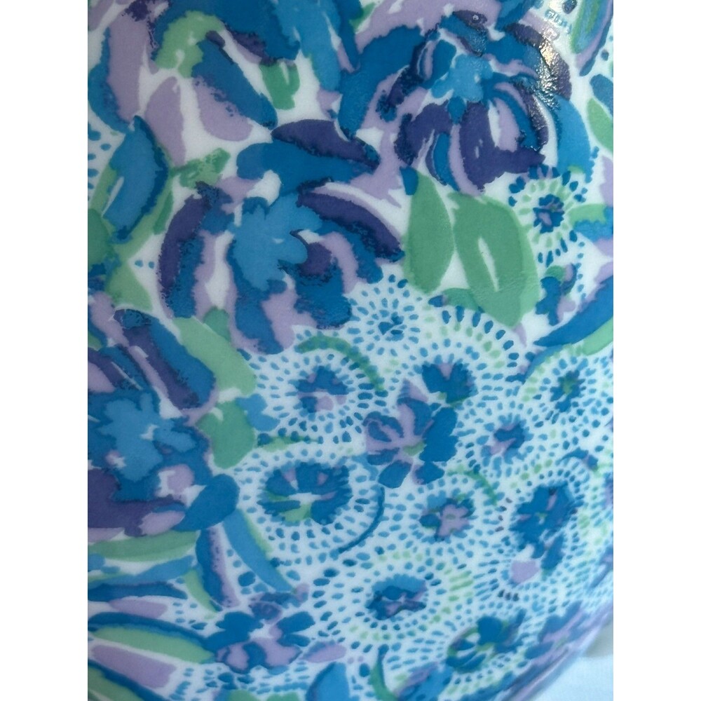 Lilly Pulitzer Set 2 Mugs Blue Green Floral Tropical Print Preppy Coastal Cups - Picture 6 of 16